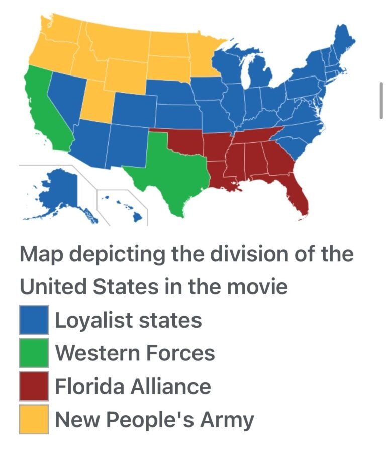 civil war movie map
