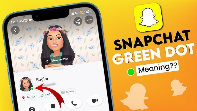 what does the green dot mean on snapchat